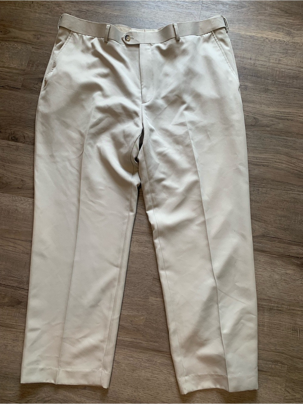Stafford Beige/Tan Classic Chino Pants Microfiber 40x29